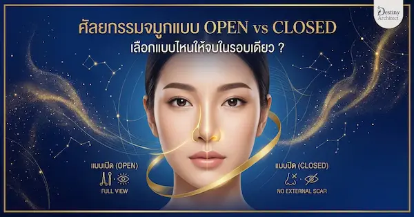 ศัลยกรรมจมูกแบบ Open vs Closed
