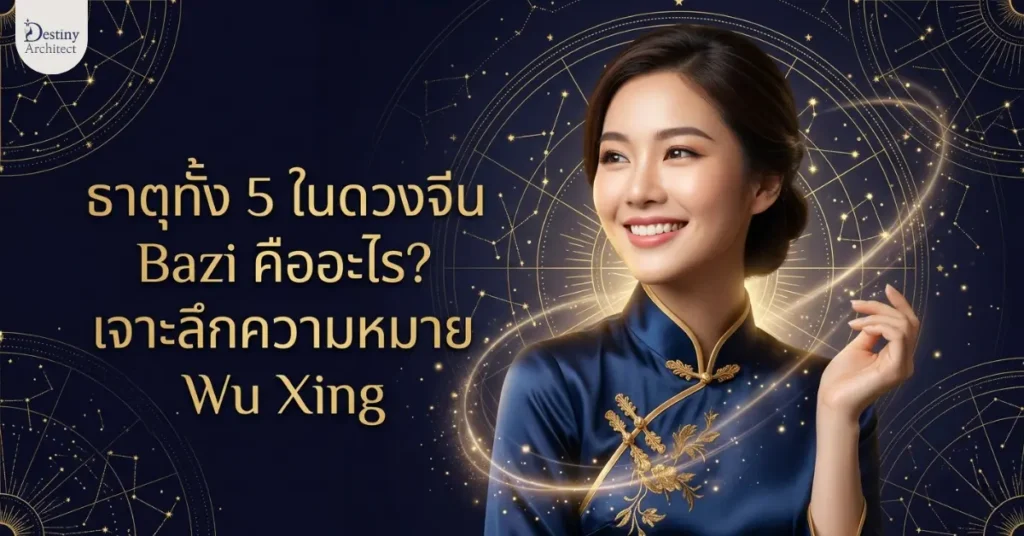 ค้นหาคำตอบว่าธาตุทั้ง 5 (Wu Xing) ในดวงจีน Bazi คืออะไร? เจาะลึกดิถีธาตุ (Day Master) และวิธีนำโหราวิทยาศาสตร์ไปประยุกต์ใช้เพื่อพัฒนาตัวคุณเอง