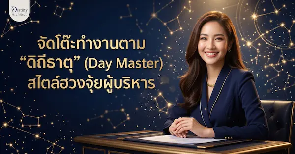 ยกระดับความสำเร็จด้วยการจัดโต๊ะทำงานตาม "ดิถีธาตุ" (Day Master) เจาะลึกวิธีเลือกสีและของตกแต่งโต๊ะสไตล์ผู้บริหารเพื่อดึงศักยภาพสูงสุดในตัวคุณ